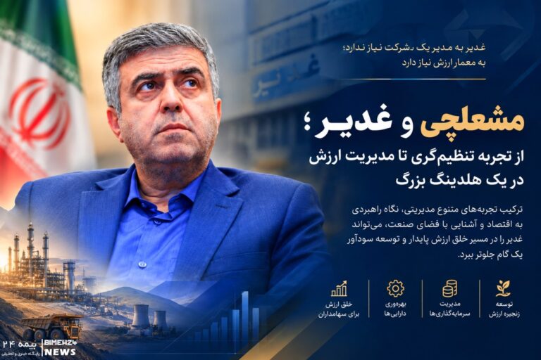 📌غدیر به مدیر یک شرکت نیاز ندارد؛ به معمار ارزش نیاز دارد / وقتی کارنامه مجید مشعلچی از تنظیم‌گری تا صنعت، به یک مزیت مدیریتی تبدیل می‌شود