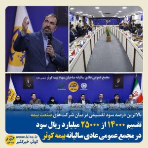 📌بالاترین درصد سود تقسیمی درمیان شرکت‌های صنعت بیمه